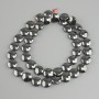 Hematite beads coin shape, diameter 10mm+/-, length 40cm+/- on a nylon cord