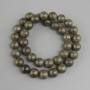 Pyrite beads smooth ball, diameter 10.5 mm +/-, length 38 cm +