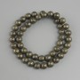 Pyrite beads smooth round bead, diameter 8.5 mm +- , length 38 cm +