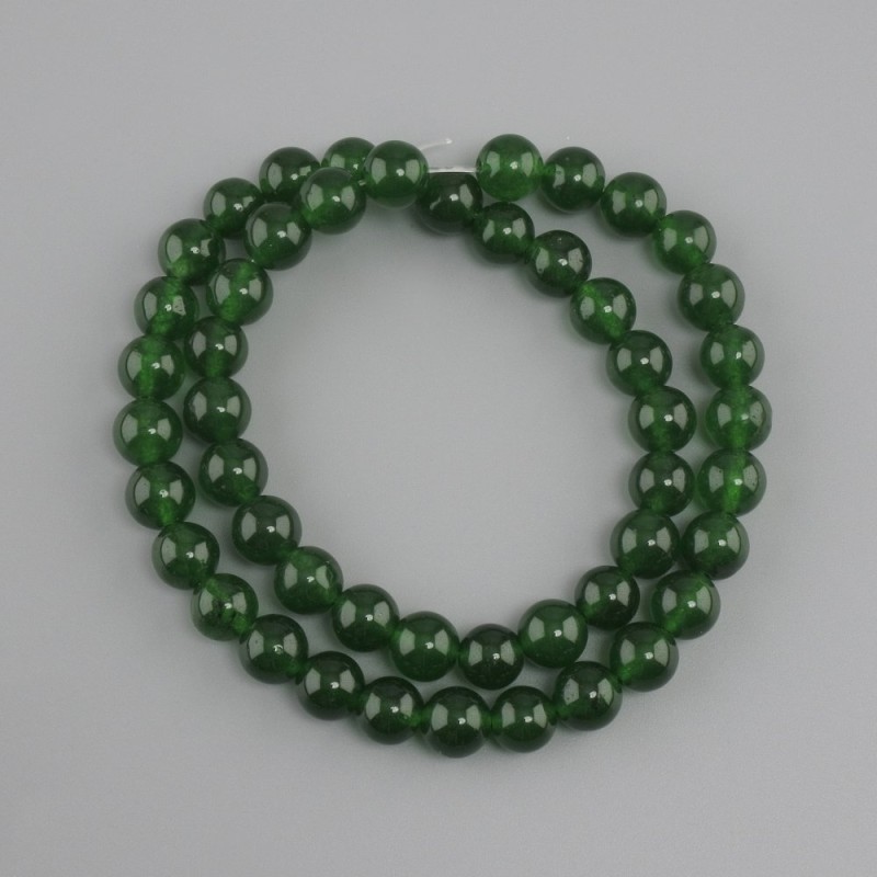 Chrysoprase beads, smooth round bead, diameter 8mm +/-, strand length 38cm +/-