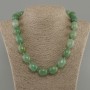 Jade necklace tumbled oval, diameter 20x15-16mm +/-, length 50cm +/- with clasp