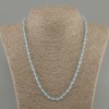 Necklace Topaz faceted bead, diameter 5mm ±, length 50cm ± with clasp