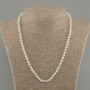 Adularia necklace faceted cube, diameter 4×4 mm +/-, length 50 cm +/-, with clasp