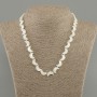 Mother-of-pearl necklace "Moon", 12x9 mm diameter +/-, length 45 cm +/- with clasp