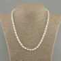 Mother-of-pearl necklace cylinder, diameter 6x5mm +- , length 50cm +- with clasp