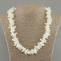 Necklace Mother-of-Pearl chip, diameter 12-18x3-6 mm +/-, length 50 cm +/- with clasp