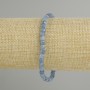 Bracelet Kyanite faceted cube, diameter 4x4mm +/-, length 18cm +/- stretch