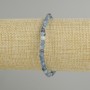 Kyanite bracelet faceted cube, diameter 4x4mm ±, length 18cm ± stretch