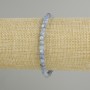 Kyanite bracelet faceted cube, diameter 4.5x4.5 mm +/-, length 18 cm +/- stretch