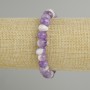 Amethyst Chevron bracelet tumbled, diameter 9-11×6-8, 5mm±, length 18cm± stretch