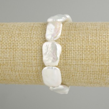 Baroque Pearl Bracelet, diameter 18-21x13, 5-16mm±, length 18cm± stretch