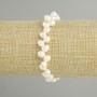 Bracelet with Freshwater Pearls, diameter 6–7×5 mm ±, length 18 cm ± stretch