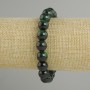 Bracelet Green Tiger's Eye Smooth Bead, Diameter 10mm ±, Length 18cm ± Stretch