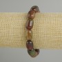 Agate bracelet barrel shape, diameter 14x10mm +/-, length 18cm +/- stretch