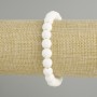Lava bracelet white color, diameter 8mm+/-, length 18cm+/- stretch