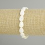 Mother-of-pearl bracelet leaf, diameter 12x8mm+-, length 18cm+- stretch
