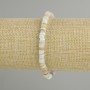 Bracelet made of Scafarca shell scallop shell rondelle, bead diameter 5×1.5–2 mm ±, length 18 cm ± stretch