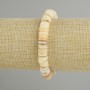 Bracelet with Scafarca shell rondelle, bead diameter 9×2 mm ±, length 18 cm ± stretch