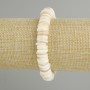 Abalone shell bracelet Scapharca rondelle, diameter 10×2 mm ±, length 18 cm ± stretch