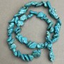 Turquoise Howlite tumbled beads 14-16×9-11mm +-, length 40cm +- on a nylon thread
