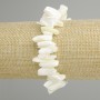 Bracelet Mother-of-pearl chips, diameter 10-18x3-8mm +/-, length 18cm +/- stretch