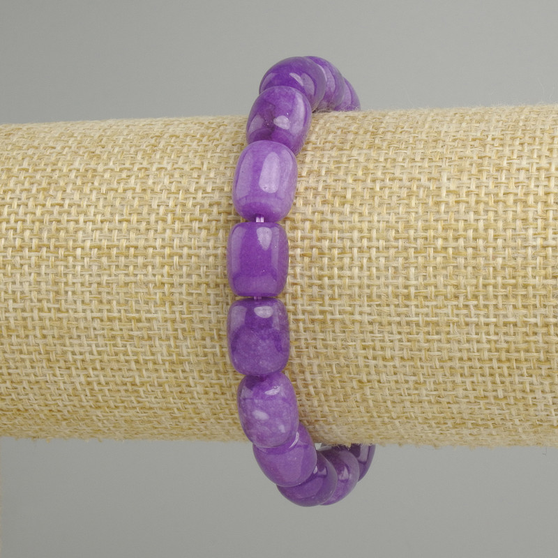 Sugilite bracelet barrel, diameter 11x9mm +/-, length 18cm +/-, stretch