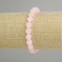 Bracelet Rose Quartz multi-facets, diameter 8x7mm +/-, length 18cm +/-, stretch