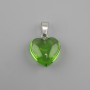 Heart pendant, tinted glass 16x16x25 mm +