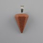 Pendant Pendulum Aventurine gold sand 28x20x14mm+