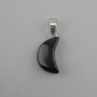 Pendant Moon black Agate 11x18x5x28mm+