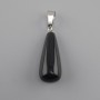 Pendant Teardrop Black Agate 10x26x36mm+