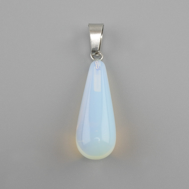 Pendant Drop Moonstone Opalite 10x26x36mm+