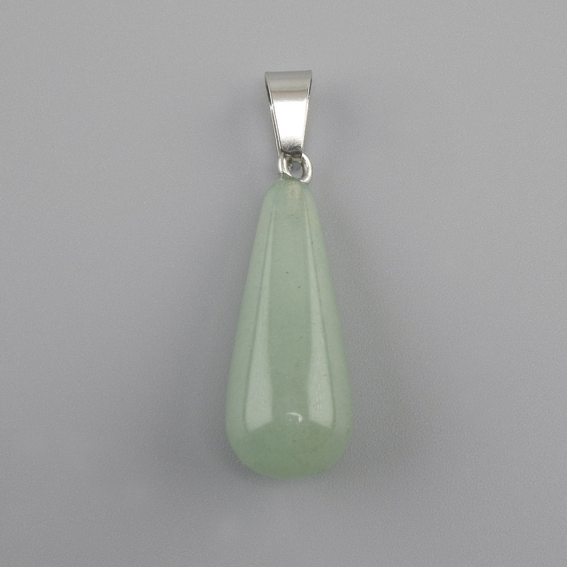 Jade Drop Pendant 10x26x36mm+