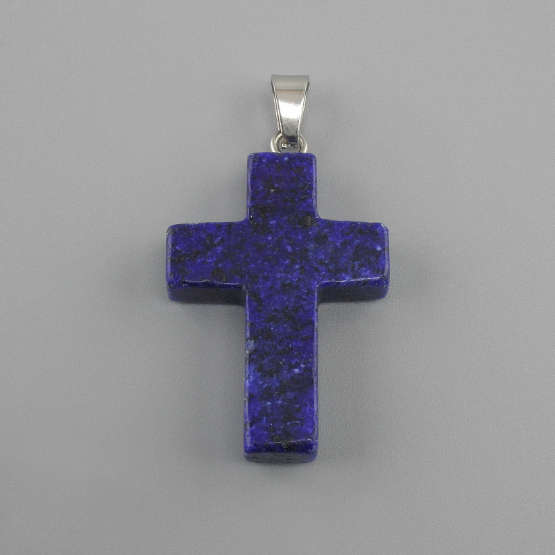 Pendant Cross Lazurite 18×26×34 mm+