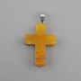 Citrine cross pendant 18x26x34mm+