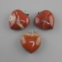 Heart pendant Red Jasper 20x20x28mm+