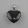 Heart Pendant Black Agate 20x20x28mm+