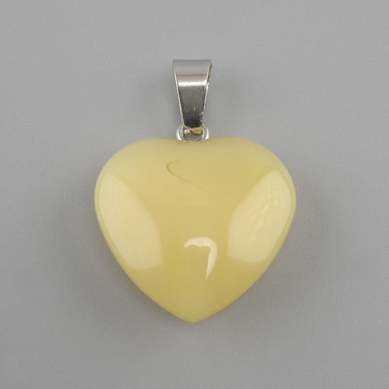 Heart Pendant Citrine 20×20×28mm+