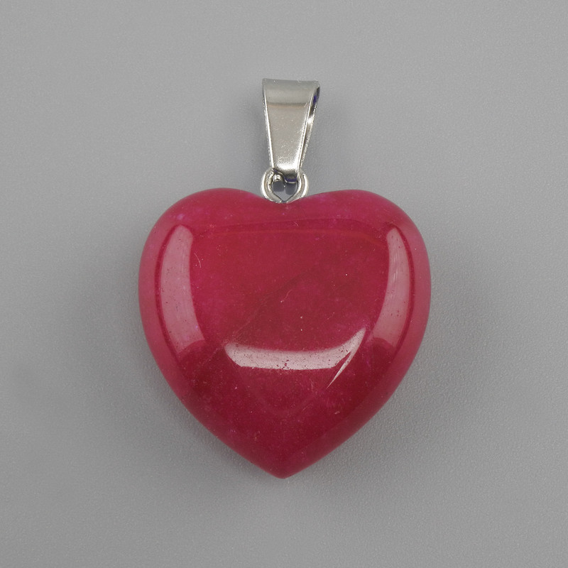 Pendant Heart Tourmaline 20x20x28mm+