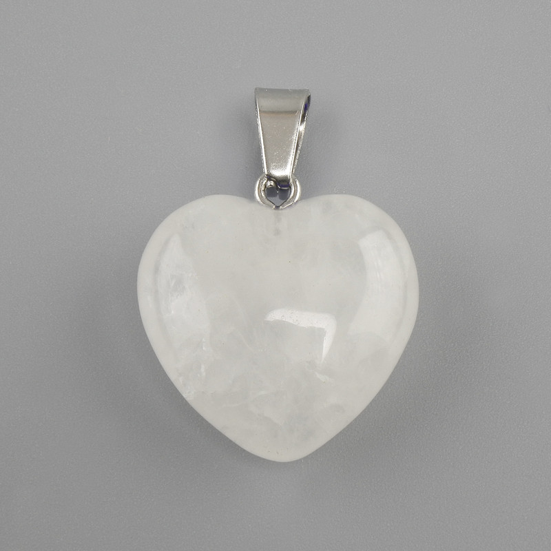 Heart Pendant Mountain Crystal 20x20x28 mm +