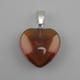 Pendant Heart, tinted glass 16×16×25 mm+