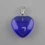 Pendant Heart toned glass 20x20x6x30mm+