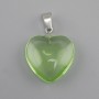 Pendant Heart, tinted glass 20x20x6x30mm+