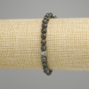 Seraphinite bracelet, faceted round bead, diameter 6 mm ±, length 18 cm ± stretch