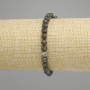 Seraphinite bracelet, faceted round bead, diameter 6 mm ±, length 18 cm ± stretch
