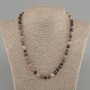 Necklace Tourmaline faceted cube, diameter 6x6mm +- , length 50mm +- with clasp