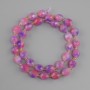 Tourmaline beads faceted "grain" bead, diameter 10x9mm+- seed beads 3mm+- length 39cm+-