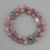 Turmaline beads faceted grain, diameter 10x9mm+/- seed beads 3mm+/- , length 39cm+