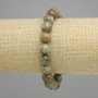 Fuchsite bracelet with ruby inclusions smooth round bead, diameter 10mm ±, length 18cm ± stretch