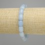 Aquamarine bracelet barrel, diameter 10, 5–11×9 mm ±, length 18 cm ± stretch